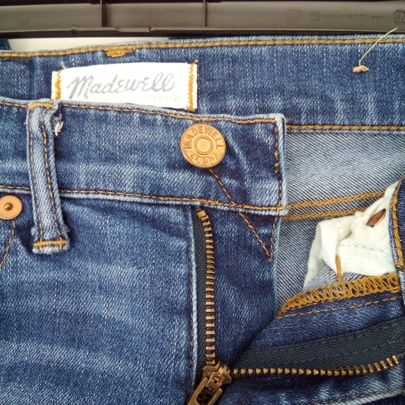 Madewell Skinny Skinny Distressed Blue Jeans Cotton Spandex Blend 24 - Picture 9 of 13